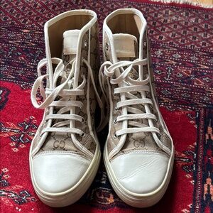 Gucci Beige Monogram High-Tops